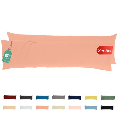 Produktbild von Jersey Kissenbezug 2er Set 40x145 cm 100% Baumwolle Rosa