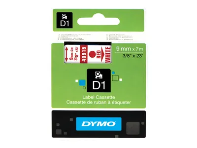 Obrázek produktu pro S0720700 Dymo D1 9Mm Rot-Weiss