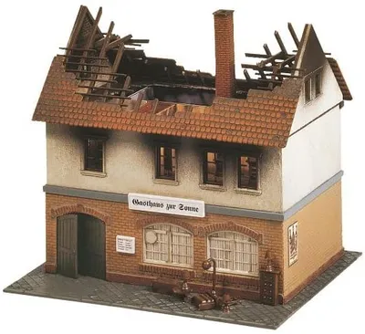 Produktbild von Faller H0 130429 Brandruine Gasthaus zur Sonne abgebrannt Bausatz 1:87