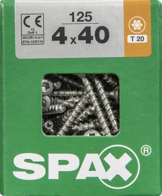 Produktbild von Spax Universalschrauben 4.0 x 40 mm TX 20 Linsenkopf - 125 Stk.
