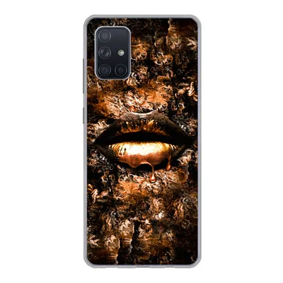 Produktbild von MuchoWow® Handyhülle Schutzhülle Hülle für Samsung Galaxy A51 Frau - Lippen - Kupfer Silikon Softcase Handy Hülle - Schutzabdeckung