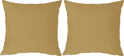 Produktbild von Kissenbezug 2er Set beige natur 40x40 cm Struktur Leinenoptik Kissenhülle Deko Kissen
