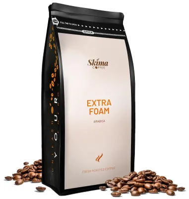 Produktbild von Kaffeebohnen 1 kg MIT CREMA 100 % Arabica frisch geröstet für Vollautomaten + Tassenuntersetzer