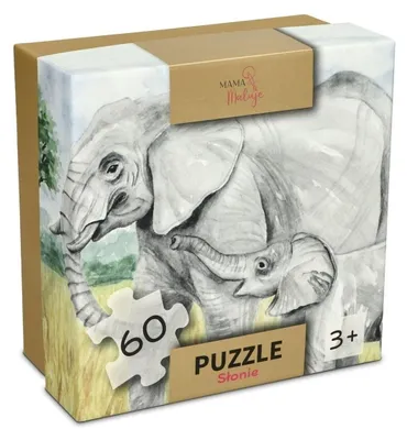 Productafbeelding van Puzzel Olifanten, 60 stukjes, voor kinderen