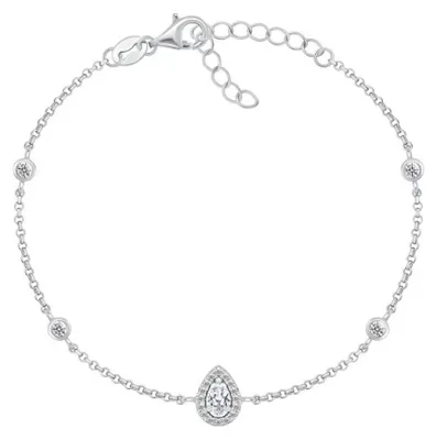 Produktbild von Charmantes Silberarmband mit Zirkonen BRC125W