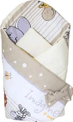 Produktbild von Babyhörnchen, Babynest, Schlafsack Steckkissen Pucktuch Einschlagdecke - D25 - Safari Beige
