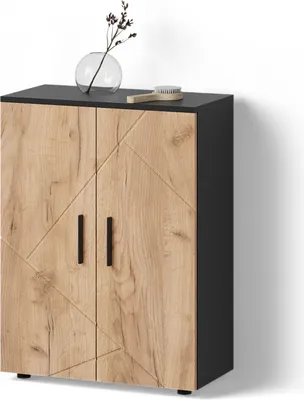 Produktbild von Midischrank Livinity Ronco Goldkraft Eiche/Anthrazit 60 x 81 cm, Model 52647