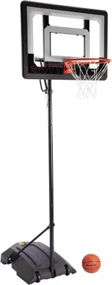 Produktbild von Pro Mini Basketballkorb-System, höhenverstellbar 1,07 - 2,13 m, inkl. 17,8 cm Mini-Ball, langlebige Polycarbonat-Backboard, tragbares Design mit schwerem Fuß, ideal für drinnen und draußen