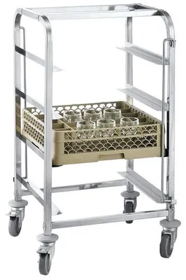 Produktbild von | GKWH44 | Edelstahl Geschirrkorbwagen - für 4 Körbe Korbmaß: 400x400mm