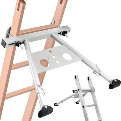 Obrázek produktu pro Stabilizátor žebříku 815x710x55mm - Nástěnný rozpěrný žebřík do 150 kg - Pro bezpečné upevnění a podepření - Bezpečnostní řešení žebříku