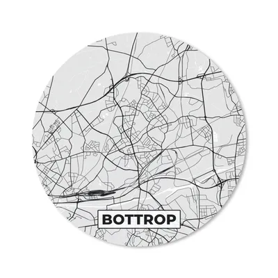 Produktbild von MuchoWow® Mauspad Mousepad Bottrop - Karte - Stadtplan - Deutschland - Karte 40x40 cm - Mousepads - Maus Mat - Pad - Mausunterlage - Schreibtisch Accessoires
