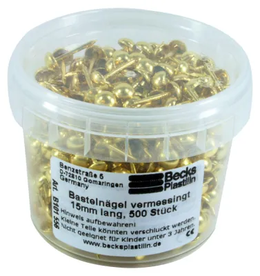 Produktbild von Bastelnägel 15mm vermessingt, 500 Stück