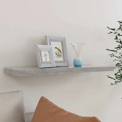 Image de Maison Exclusive - Étagère suspendue gris béton 80 x 23,5 x 3,8 cm, MDF