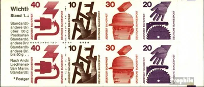Produktbild von Briefmarken BRD (BR.Deutschland) 1974 Mi MH20a I (kompl.Ausg.) postfrisch Unfallverhütung
