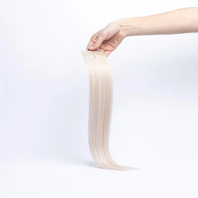 Produktbild von chaarmant Tape In Extensions Invisible Echthaar 40 cm 25 g – Haarverlängerung #60 Hellblond