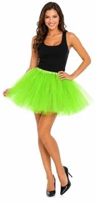 Produktbild von Glitzer Petticoat Tüllrock Damen 40 cm | Hellgrün