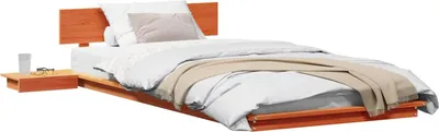 Image de Cadre de lit Marron 90 x 190 cm bois