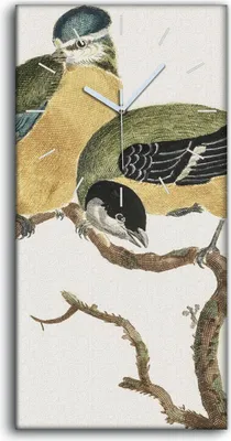Produktbild von Wandbild Leinwand Bilder Wanduhr 30x60 Zeichnen von Tieren Vögel Zweig Kunst - weiße Hände