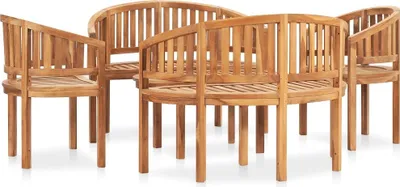 Produktbild von Maison Exclusive - 5-tlg. Garten-Lounge-Set Massivholz Teak