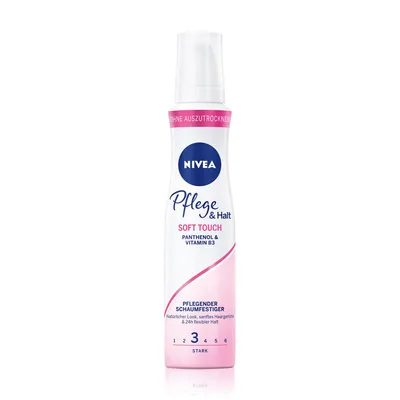 Produktbild von Nivea Schaumfestiger Pflege und Halt Soft Touch ohne verkleben 150ml
