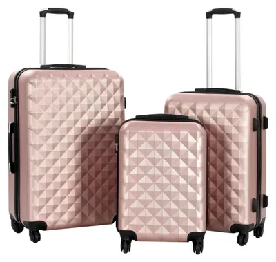 Produktbild von Hartschalen-Trolley-Set 3-teilig in Roségold aus ABS