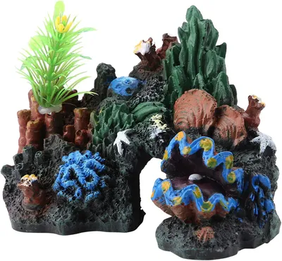 Produktbild von Aquariumdekoration bunte künstliche Korallenhöhle, sicher, für Betta Fische