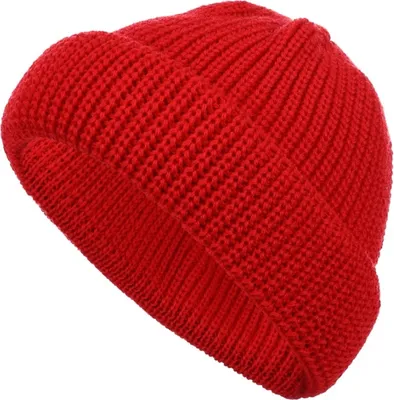 Produktbild von Schippermütze rot 100% Schurwolle Wollmütze Strickmütze