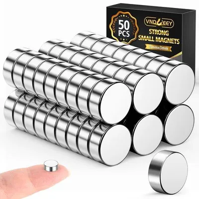Produktbild von Starke Neodym-Magnete 8x3mm, 50 Stück, ideal für Büro, Werkstatt, Schule