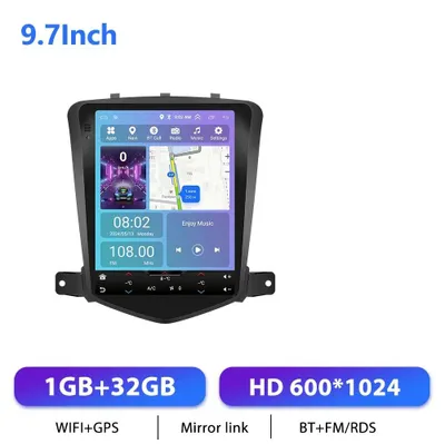 Obrázek produktu pro Chevrolet Cruze J300 2009–2014 – Autorádio s Androidem 2-DIN – 24,6cm dotykový displej – Android 13 – GPS navigace – RDS/FM – 1 GB RAM, 32 GB ROM – rozdělená obrazovka