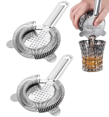 Cocktailzeef aus Edelstahl, fein, 2 Stück, für Shaker