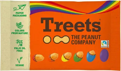 Produktbild von Treets Peanuts Erdnüsse im bunten Zuckerschokomantel Rainbow 185g