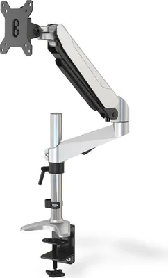 Produktbild von Digitus Single Monitorhalterung, 32", 8 kg, Klemme, 8 kg, 43,2 cm (17"), 68,6 cm (27"), 100 x 100 mm, Schwarz, Silber