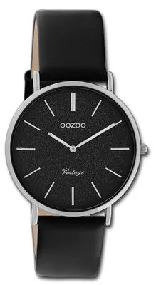 Image de Oozoo Damenuhr, série Vintage C20208, bracelet en cuir noir, montre analogique à quartz, référence D3UOC20208