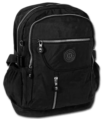 Productafbeelding van Rugzak sporttas zwart dames heren nylon tas sport 30x18x38 D3OTJ604S