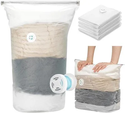 Immagine prodotto di Set di 4 sacchetti sottovuoto per biancheria e copriletto in diverse misure