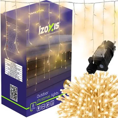 Obrázek produktu pro Venkovní vánoční osvětlení, 300 LED, teplá bílá, 15 m, 8 režimů