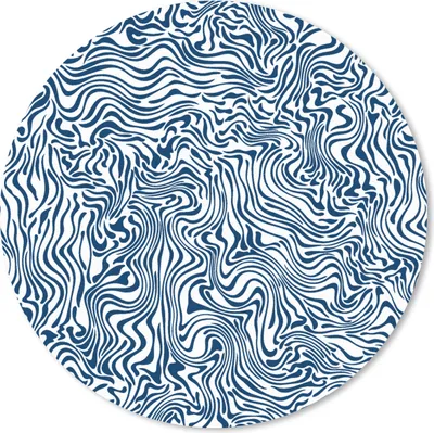 Produktbild von MuchoWow® Mauspad Mousepad Muster - Abstrakt - Blau 20x20 cm - Mousepads - Maus Mat - Pad - Mausunterlage - Schreibtischmatte