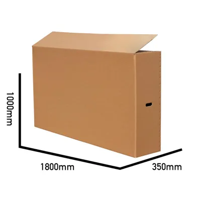 Produktbild von E-Bike Fahrradkarton XXL 180 x 35 x 100 cm – Extra Stabiler Doppelwelliger & Besonders Robust Versandkarton 180 x 35 x 100 cm Extra Großer