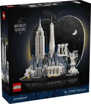 Produktbild von LEGO Architecture New York City – The Big Apple - Miniatur Bauset für Erwachsene - 3D Regaldekoration mit Wahrzeichen inkl. Empire State Building und Brooklyn Bridge - DIY Geschenkidee - 21066