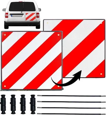 Productafbeelding van Reflecterend Waarschuwingsbord 3-in-1 voor Fietsendrager en Camper