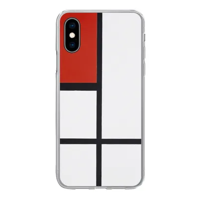 Produktbild von MuchoWow® Handyhülle Schutzhülle Hülle für iPhone X Komposition - Piet Mondrian Silikon Softcase Handy Hülle - Handyhülle