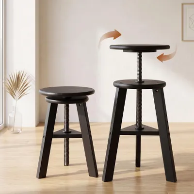 Immagine prodotto di Sgabello in legno regolabile per artisti, diametro 30 cm