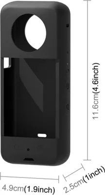 Obrázok produktu pre Panoramatický silikónový ochranný kryt kamery s krytom objektívu, nárazuvzdorný, kompatibilný s príslušenstvom Insta360 X3
