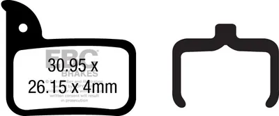 Image de CFA667 - Plaquettes de frein vélo (organiques) EBC Brakes