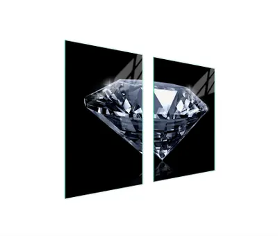 Produktbild von Glasschutzplatte Für Küche 65X52 Diamant