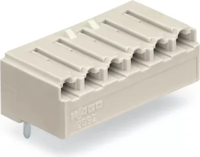 Image de Barrette à ressort WAGO THT ; coudée ; pas de 5 mm ; gris clair 2092-1326