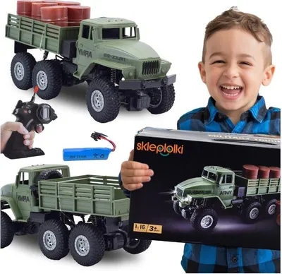 Immagine prodotto di Lolex | Camion militare RC Ural - 45 cm - con luci e suoni - telecomandato - per bambini dai 6 anni in su