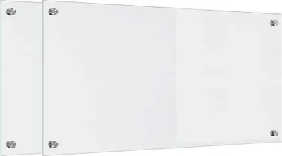Immagine prodotto di vidaXL Pannello da cucina, 2 pezzi, trasparente, 80 x 40 cm, vetro temperato