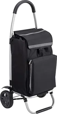 Productafbeelding van Famanu boodschappenwagen met geïntegreerde koelbox - boodschappenwagen met wielen - 25 x 33 x 103 cm - standaardwielen