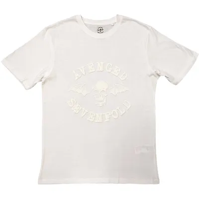 Produktbild von Avenged Sevenfold Classic Deathbat (Hi-Build White-On-White) White M T-Shirt